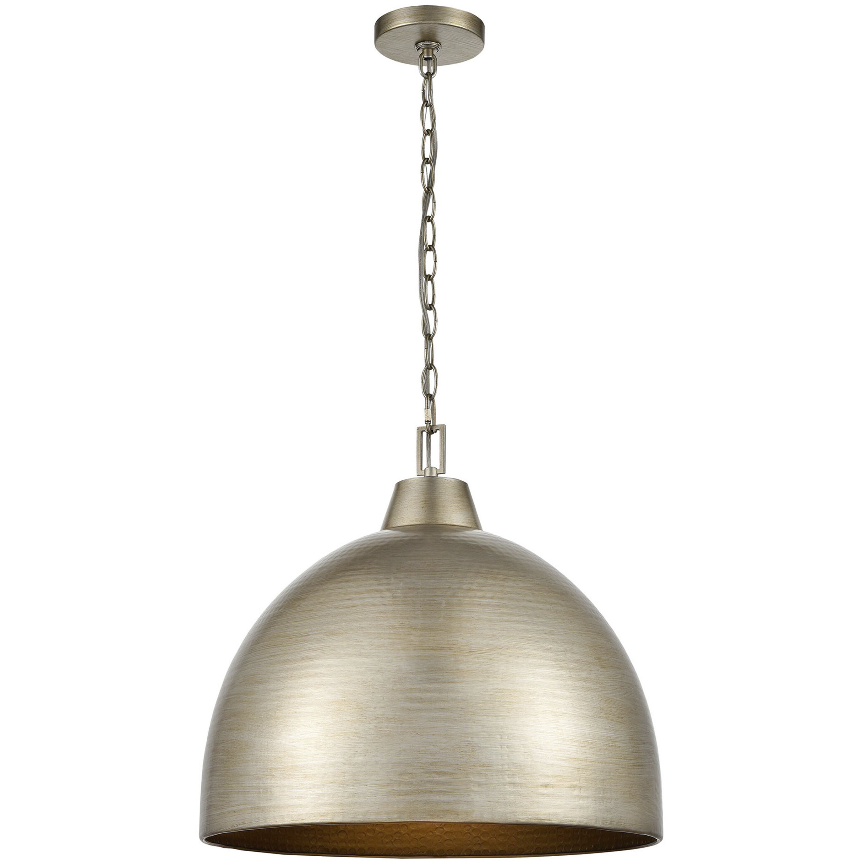 Arrco 3 Light 18 inch Antique Silver Leaf Pendant Ceiling Light